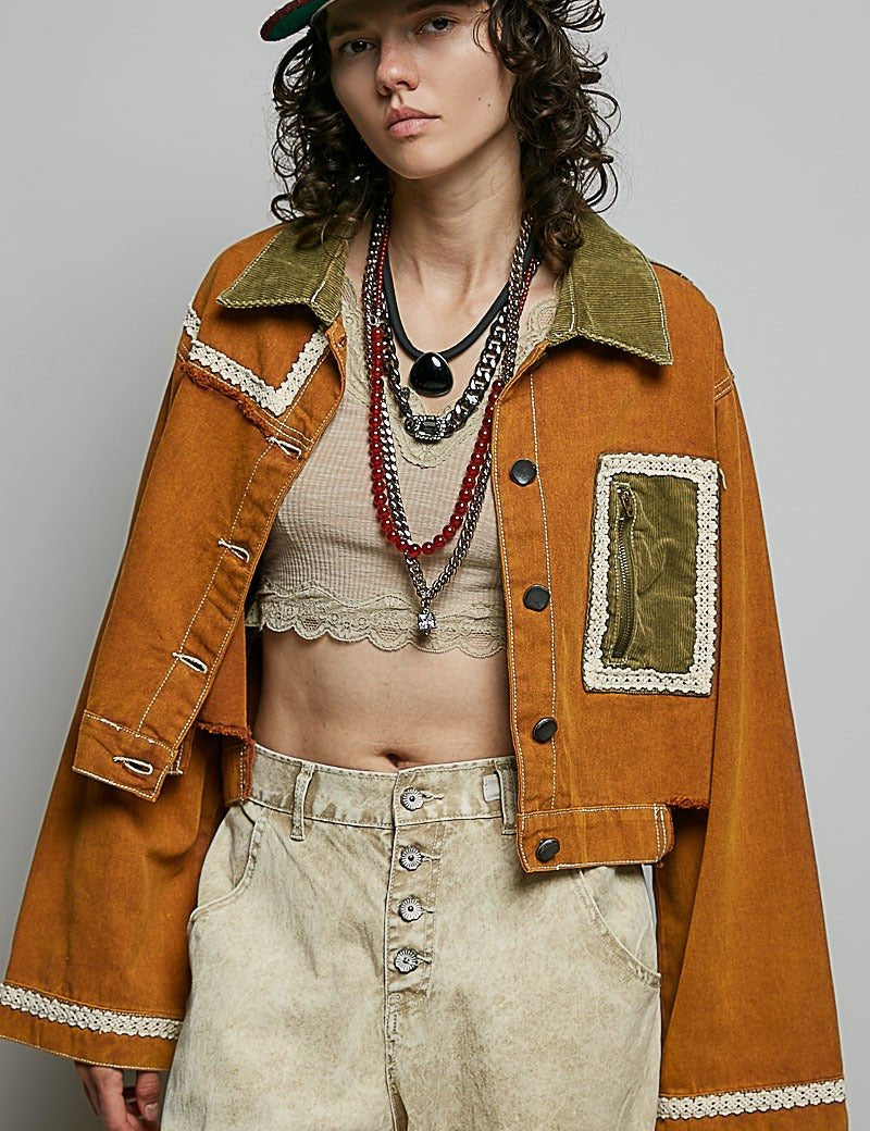 The Muse Contrast Denim Jacket - Westly
