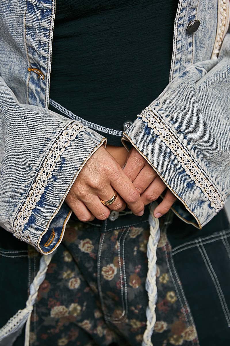 The Muse Contrast Denim Jacket - Westly