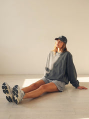 The One Pocket Oversized Mineral Wash Pullover - Westly