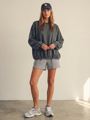 The One Pocket Oversized Mineral Wash Pullover - Westly