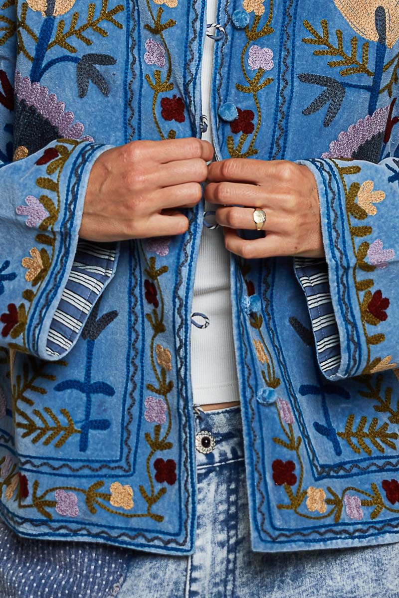 The Poet Textured Velvet Jacket - Westly