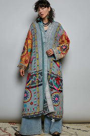 The Storyteller Patchwork & Embroidery Maxi Duster - Westly