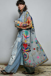 The Storyteller Patchwork & Embroidery Maxi Duster - Westly
