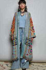 The Storyteller Patchwork & Embroidery Maxi Duster - Westly