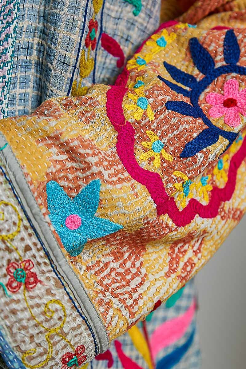 The Storyteller Patchwork & Embroidery Maxi Duster - Westly