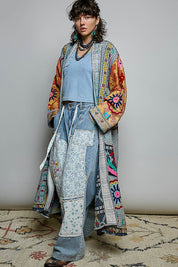 The Storyteller Patchwork & Embroidery Maxi Duster - Westly