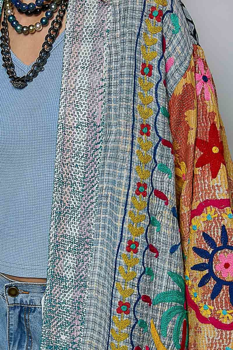 The Storyteller Patchwork & Embroidery Maxi Duster - Westly