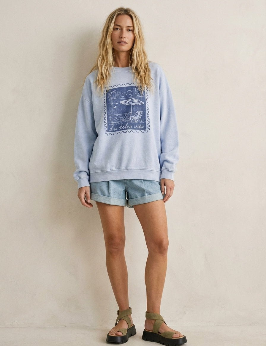 The Sweet Life Mineral Wash Sweatshirt - Westly