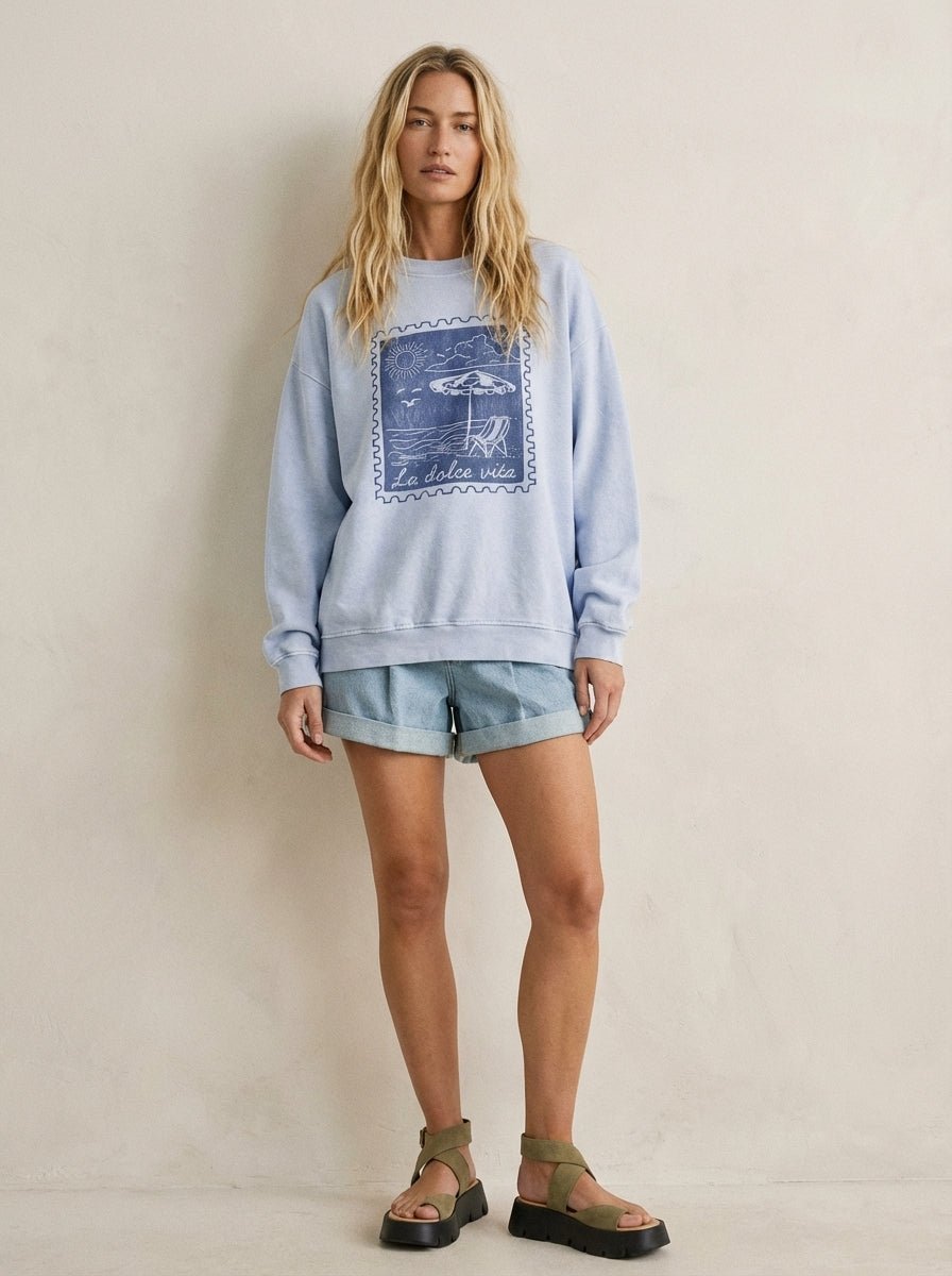 The Sweet Life Mineral Wash Sweatshirt - Westly
