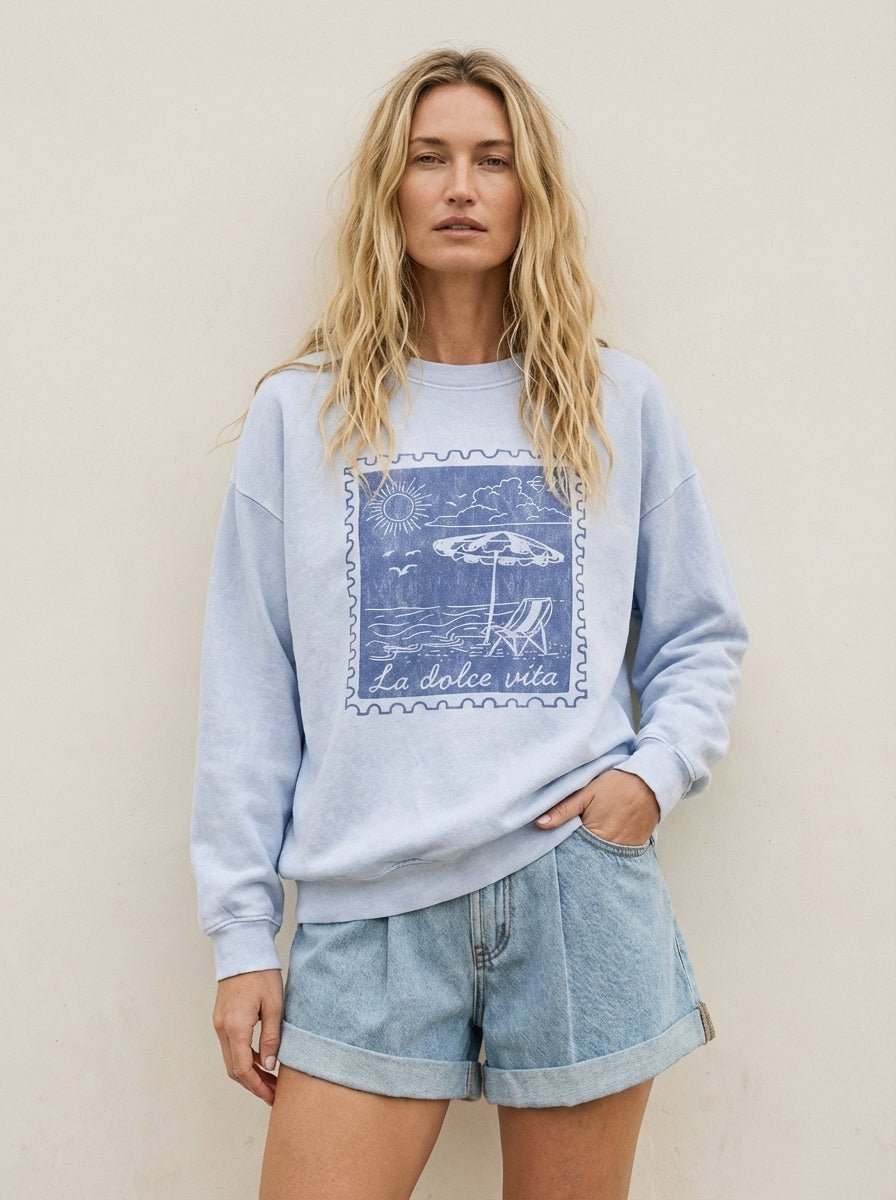 The Sweet Life Mineral Wash Sweatshirt - Westly
