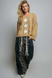 Three Wishes Hooded V-Neck Sweater - Westly