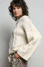 Three Wishes Hooded V-Neck Sweater - Westly