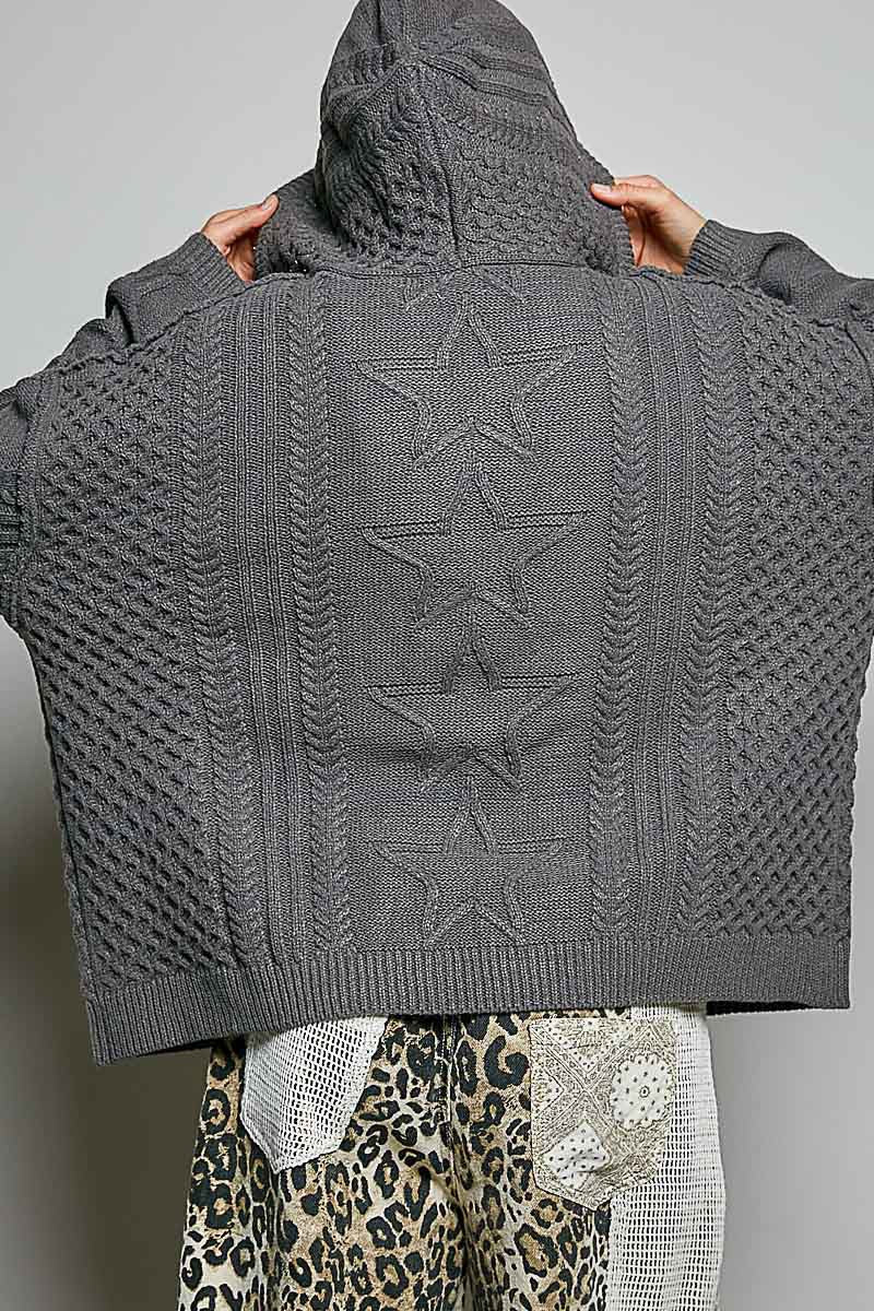 Three Wishes Hooded V-Neck Sweater - Westly