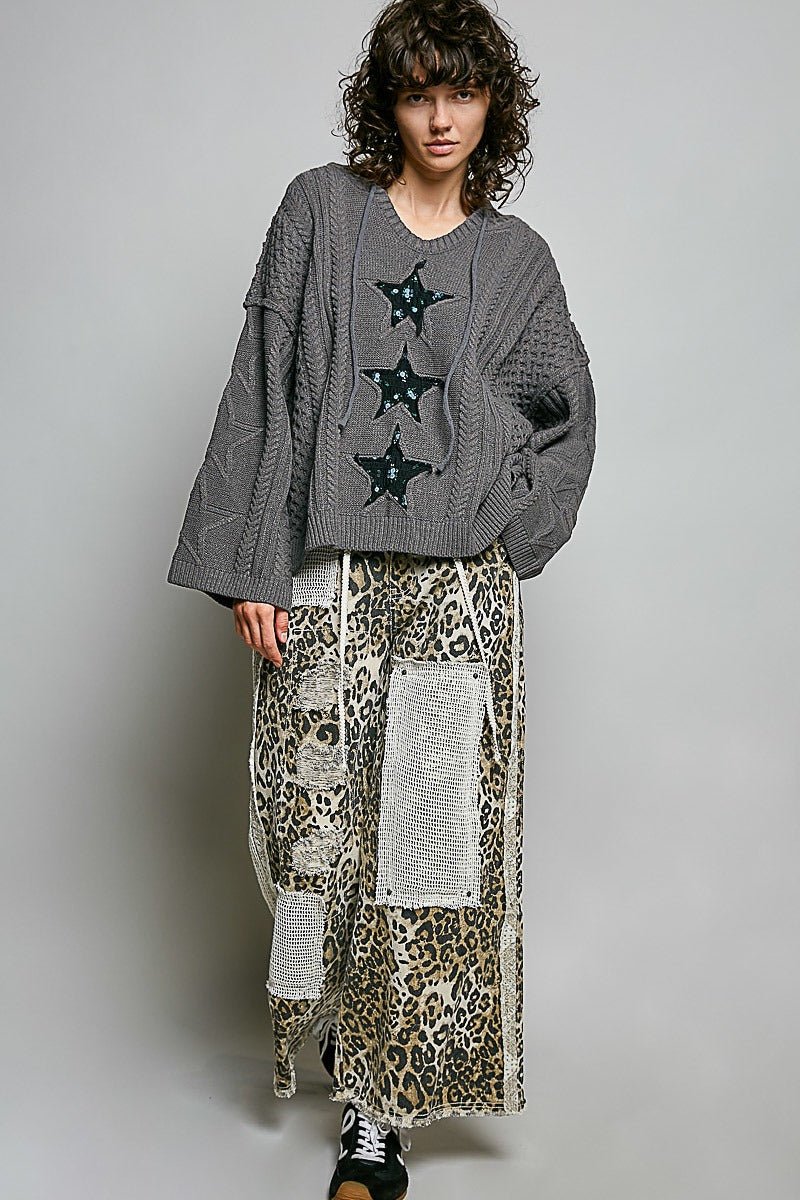 Three Wishes Hooded V-Neck Sweater - Westly