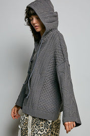 Three Wishes Hooded V-Neck Sweater - Westly