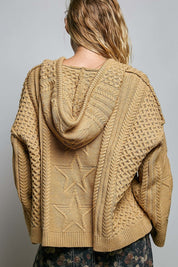 Three Wishes Hooded V-Neck Sweater - Westly