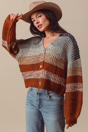 Tidal Rhythm Textured Stripe Cardigan - Westly