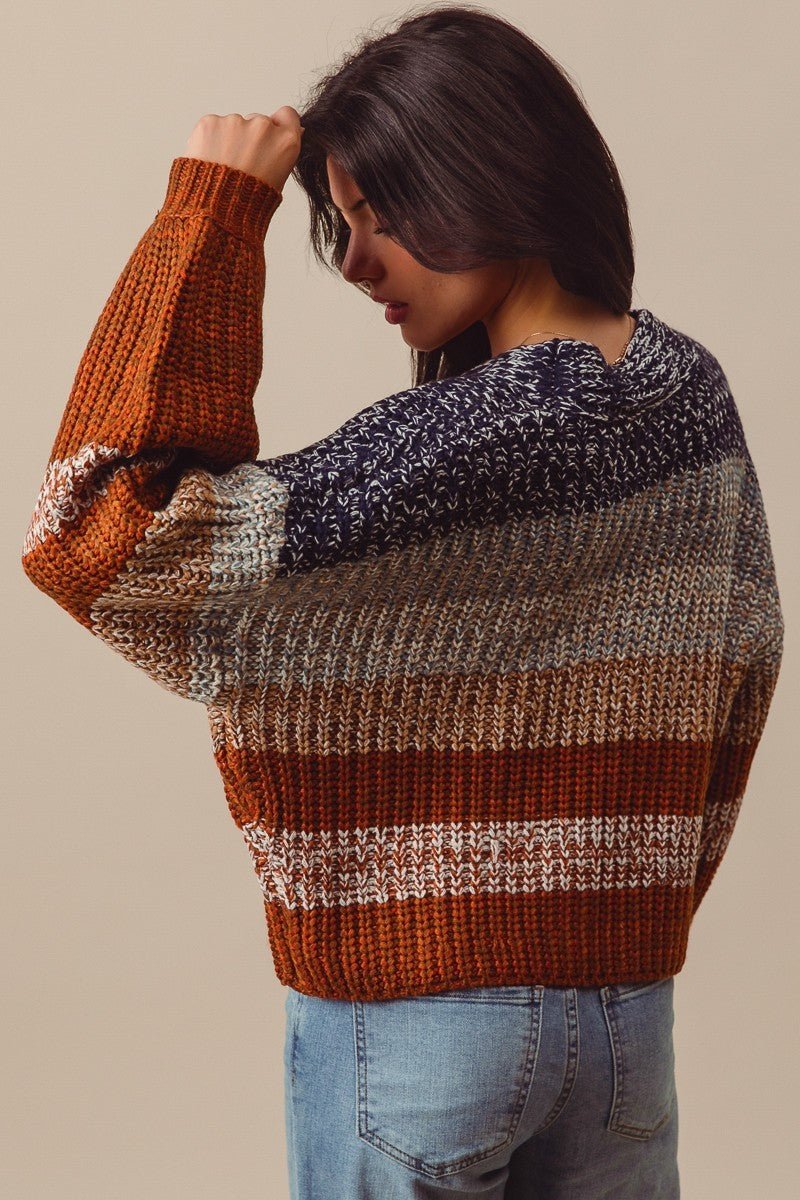 Tidal Rhythm Textured Stripe Cardigan - Westly
