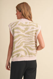 Tiger Lily Button Front Sweater Vest - Westly