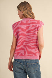 Tiger Lily Button Front Sweater Vest - Westly