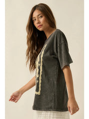 Tigers and Stars Vintage - Wash Oversized Graphic Tee - Westly