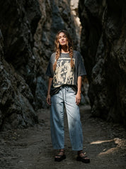 Tigers and Stars Vintage - Wash Oversized Graphic Tee - Westly