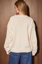 Tis the Season Sequin Knit Sweater in Ivory — product photo 02