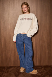 Tis the Season Sequin Knit Sweater in Ivory — product photo 03
