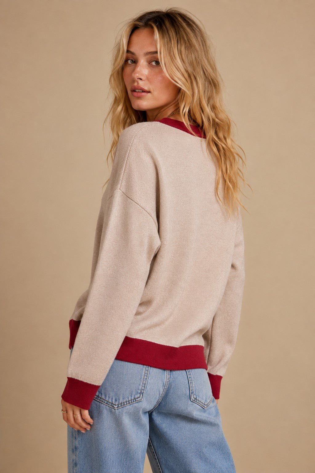 Tobin Contrast Trim Dachshund Sweater - Westly