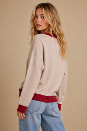 Tobin Contrast Trim Dachshund Sweater - Westly