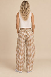 Tolland Gingham Wide Leg Pants - Westly