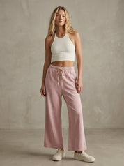 The Essential Drawstring Mineral Washed Terry Knit Pants