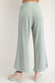 Topanga Mineral Washed Terry Knit Pants - Westly
