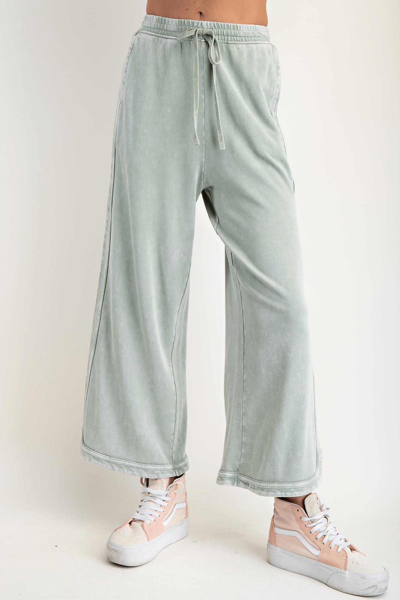 Topanga Mineral Washed Terry Knit Pants - Westly