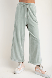 Topanga Mineral Washed Terry Knit Pants - Westly