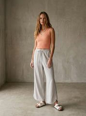 The Essential Drawstring Mineral Washed Terry Knit Pants
