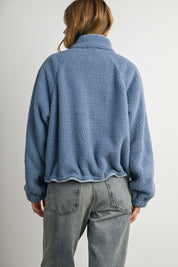 Trailmarker Gingham Trim Fleece Pullover in Blue Multi - product photo 8