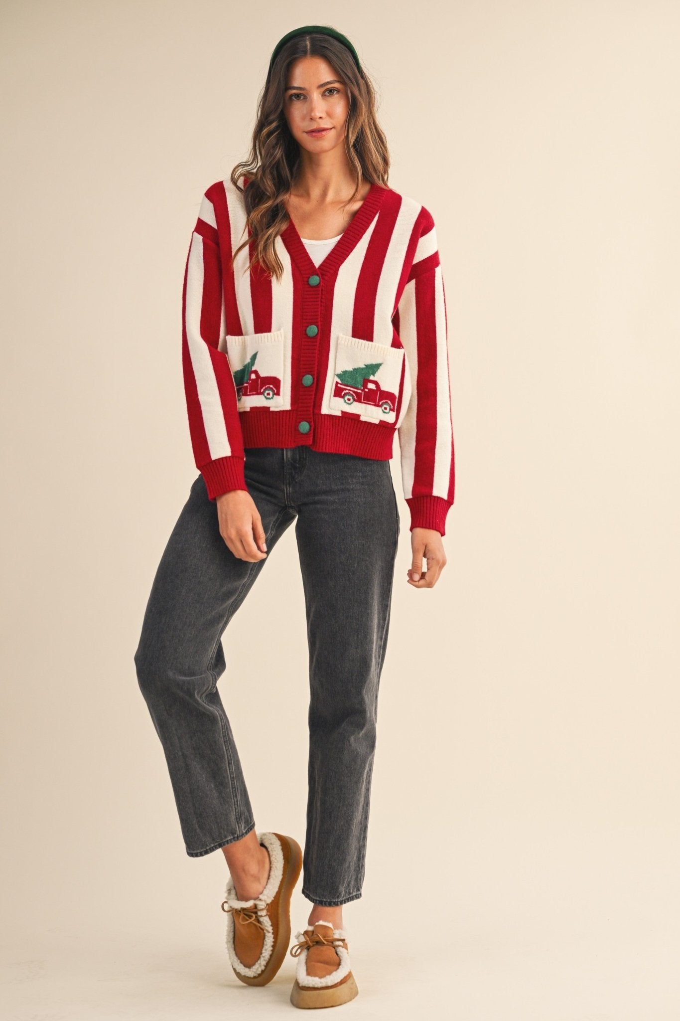 Tree Farm Pocket Stripe Cardigan - Westly
