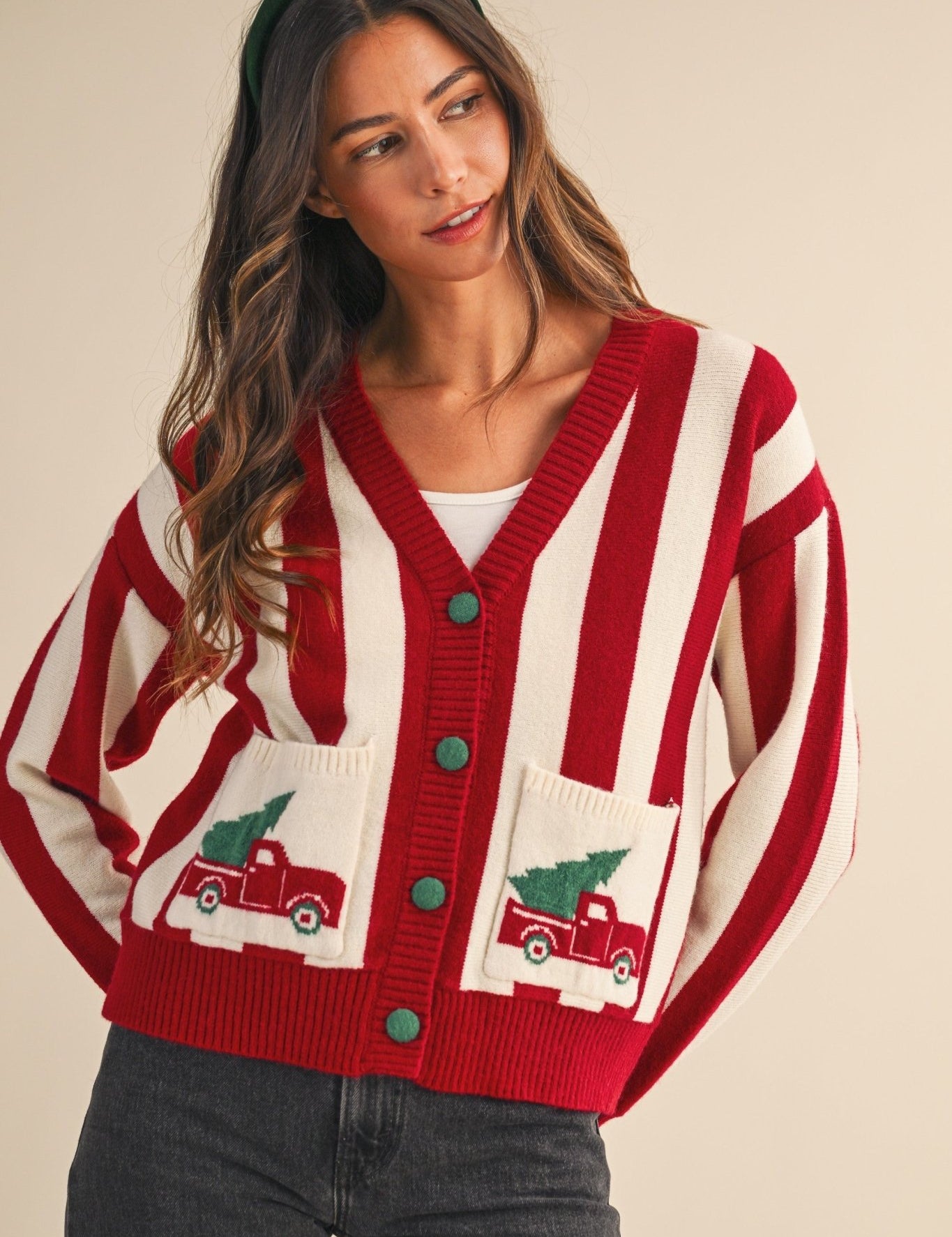 Tree Farm Pocket Stripe Cardigan - Westly