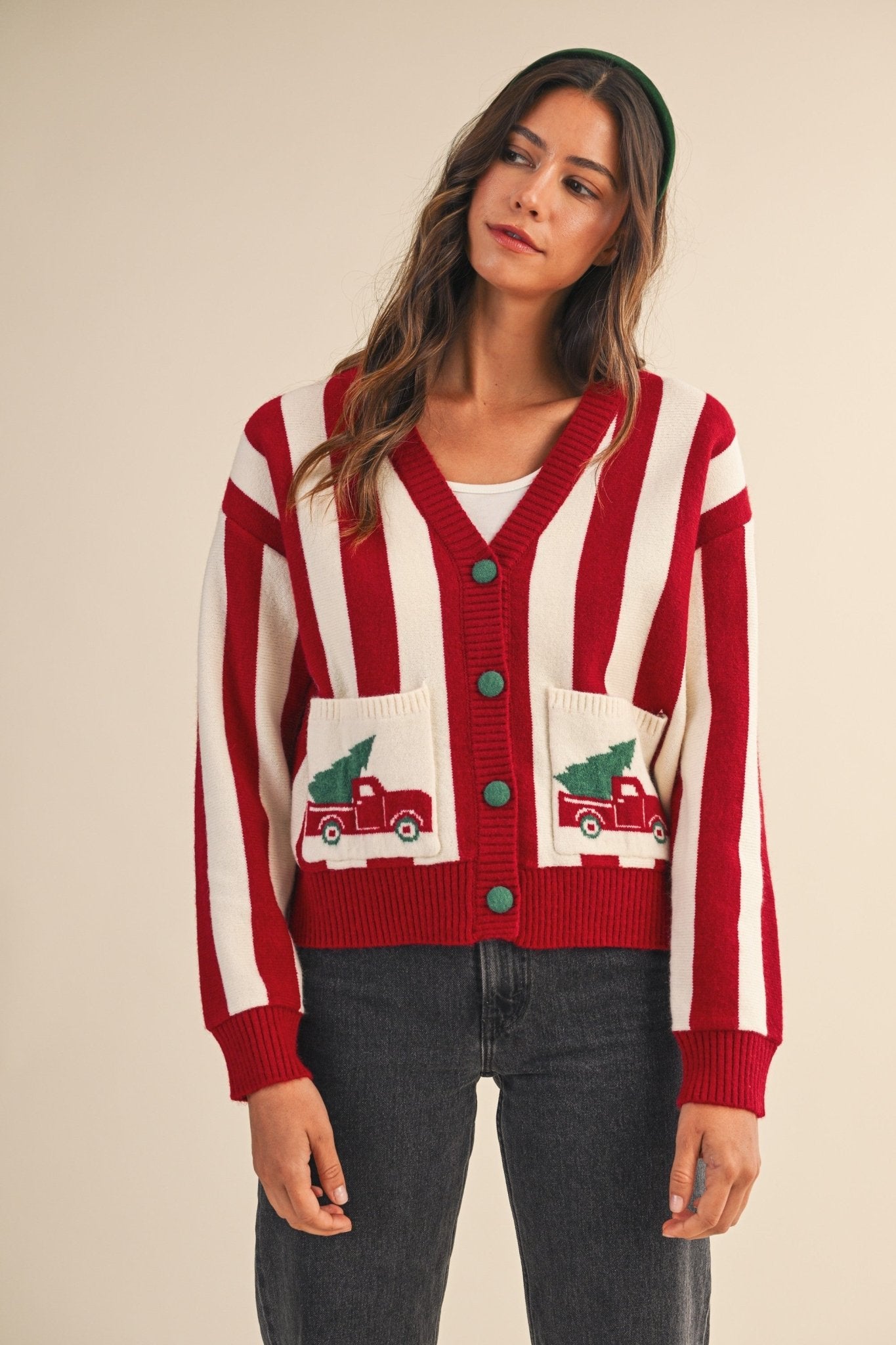 Tree Farm Pocket Stripe Cardigan - Westly