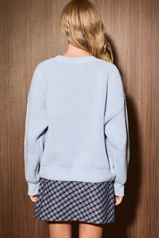Tree Lighting Christmas Knit Sweater in Ice Blue — product photo 03