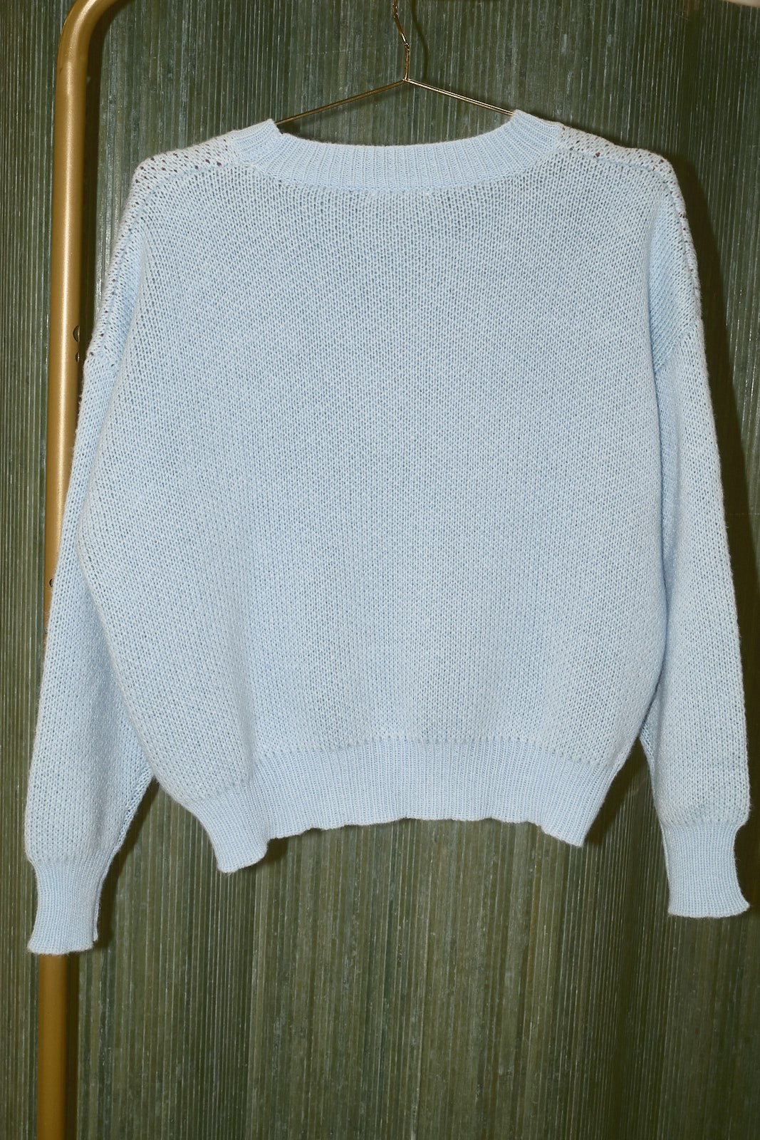 Tree Lighting Christmas Knit Sweater in Ice Blue — product photo 06