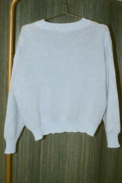 Tree Lighting Christmas Knit Sweater in Ice Blue — product photo 06