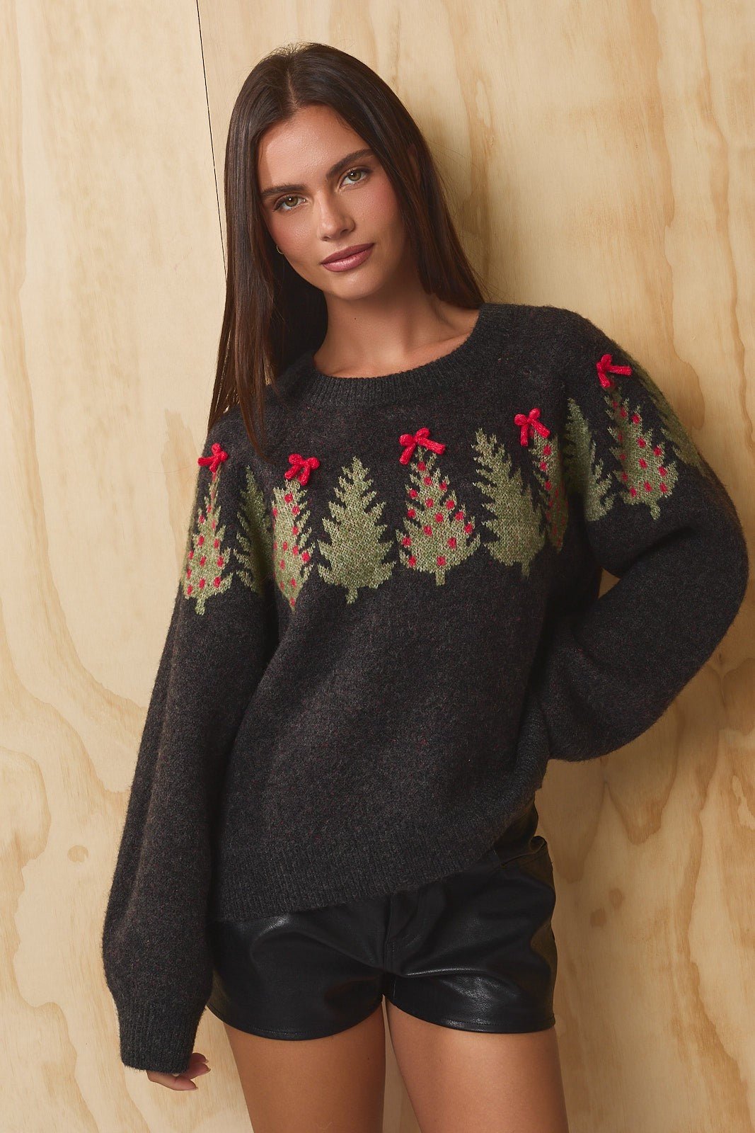 Treetops Ribbon Bow Sweater - Westly
