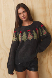 Treetops Ribbon Bow Sweater - Westly