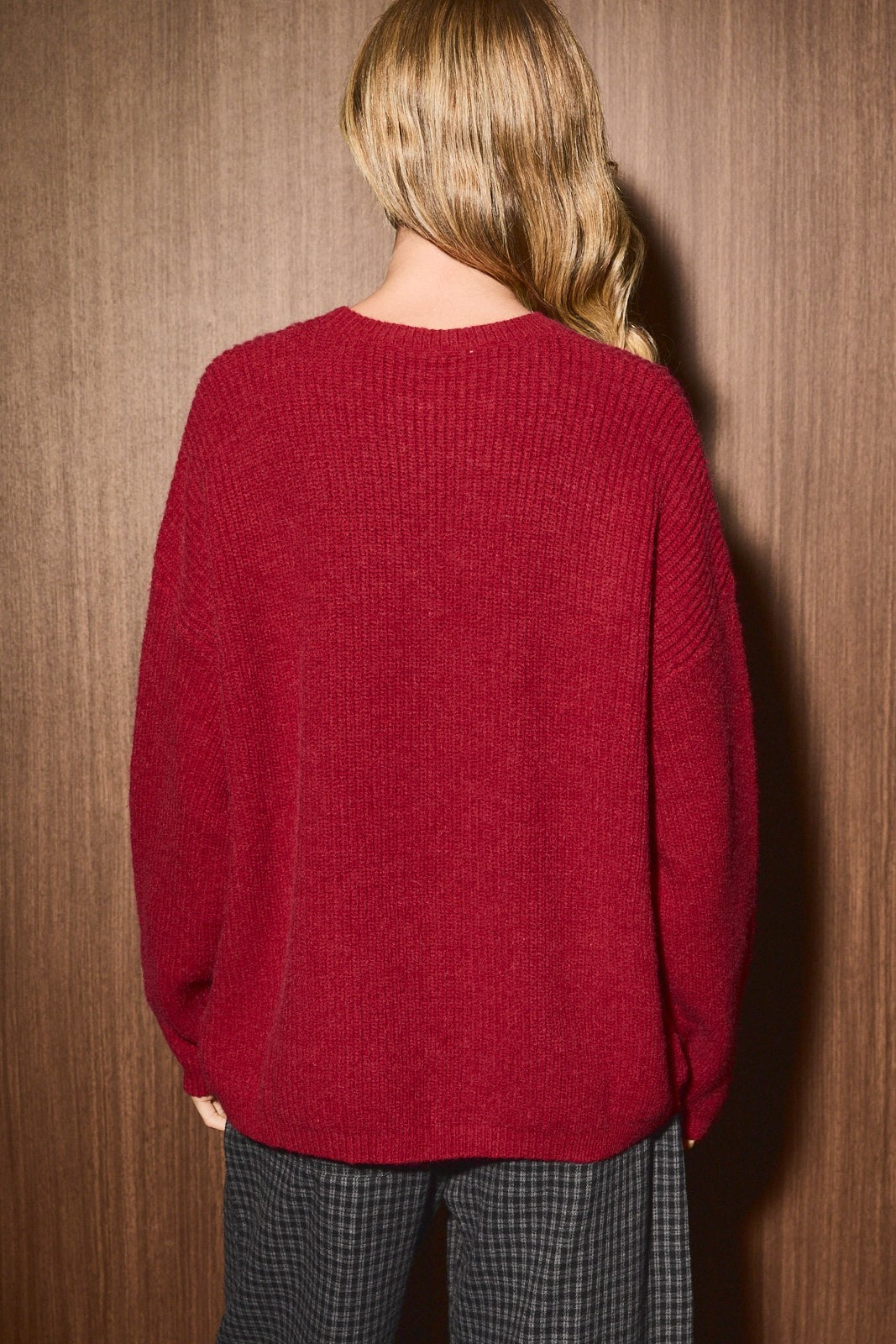 Trim the Tree Embroidered Knit Sweater in Red — product photo 04