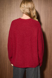 Trim the Tree Embroidered Knit Sweater in Red — product photo 04