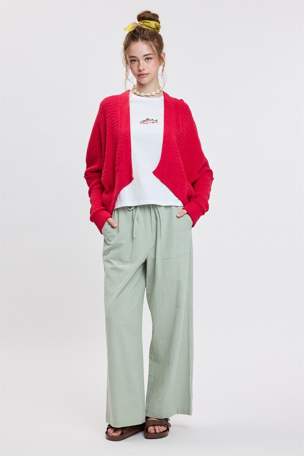 Trout Creek Embroidered Tee - Off White