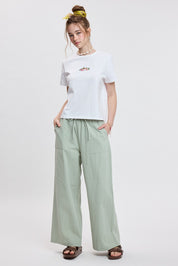 Trout Creek Embroidered Tee - Off White