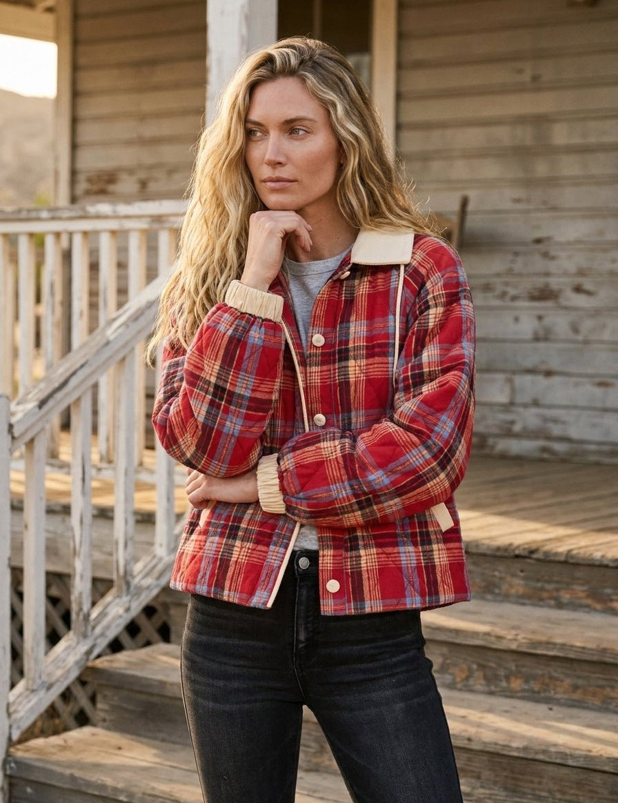Truckee Plaid Quilted Jacket - Westly
